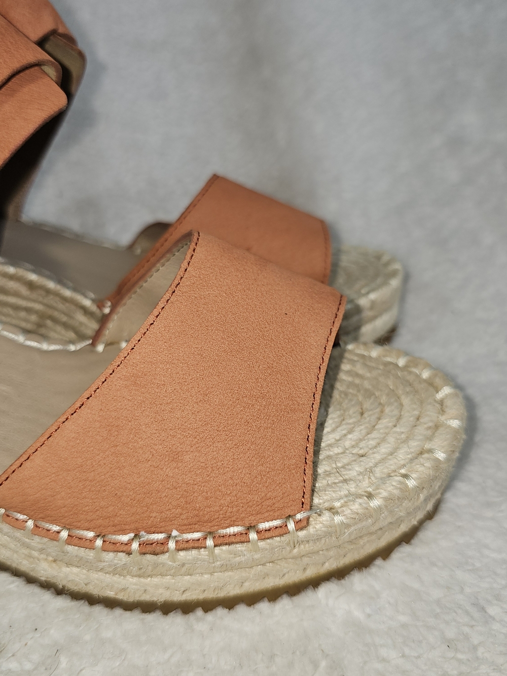 Eileen Fisher Weslia Espadrille Wedge Sandal Cider Leather Size 6.5 Coastal. - Picture 8 of 12